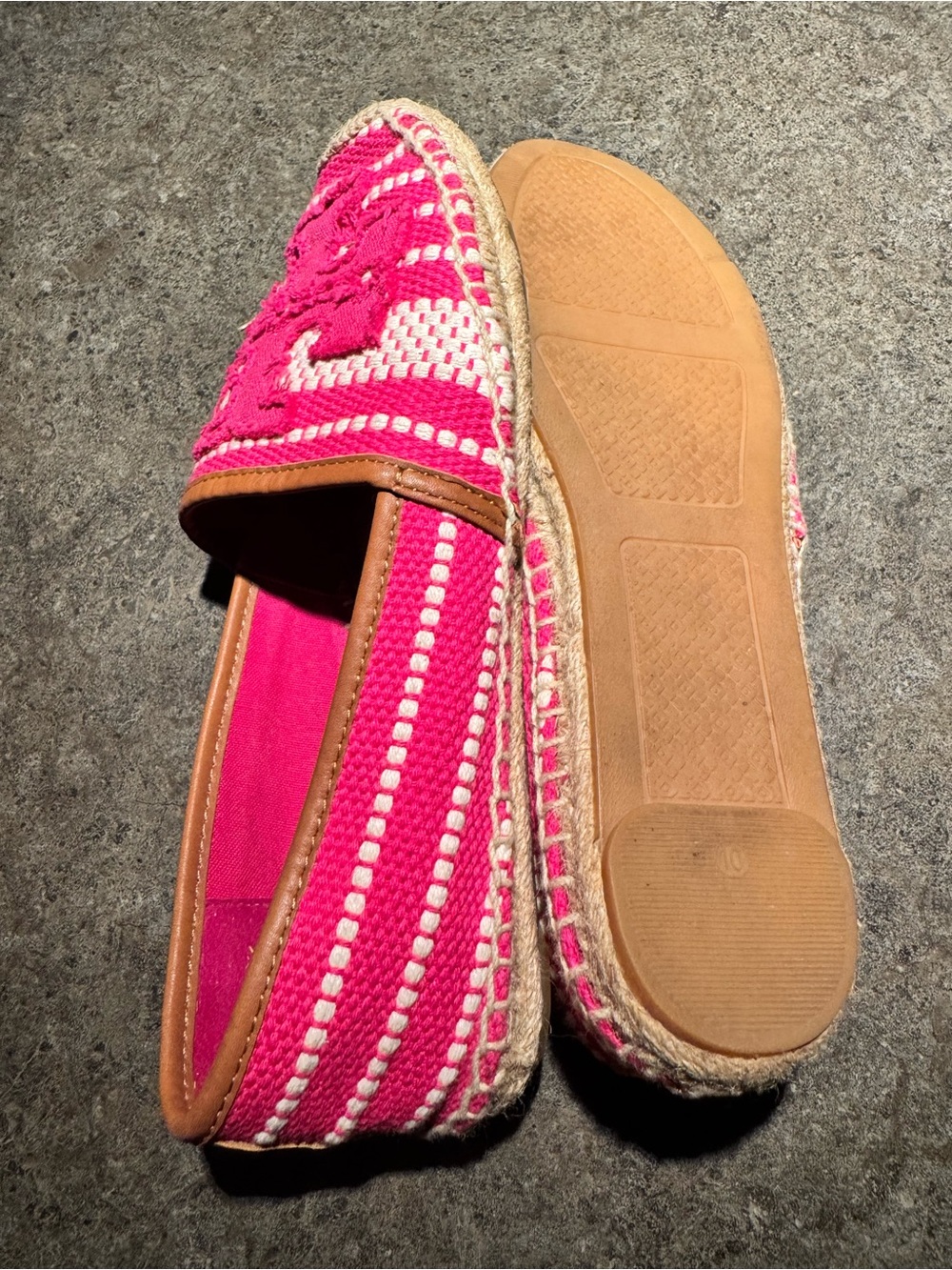 Tory Burch Vibrant Fuschia Espadrilles 10 NEW Summer Resort Cruise - Picture 7 of 7